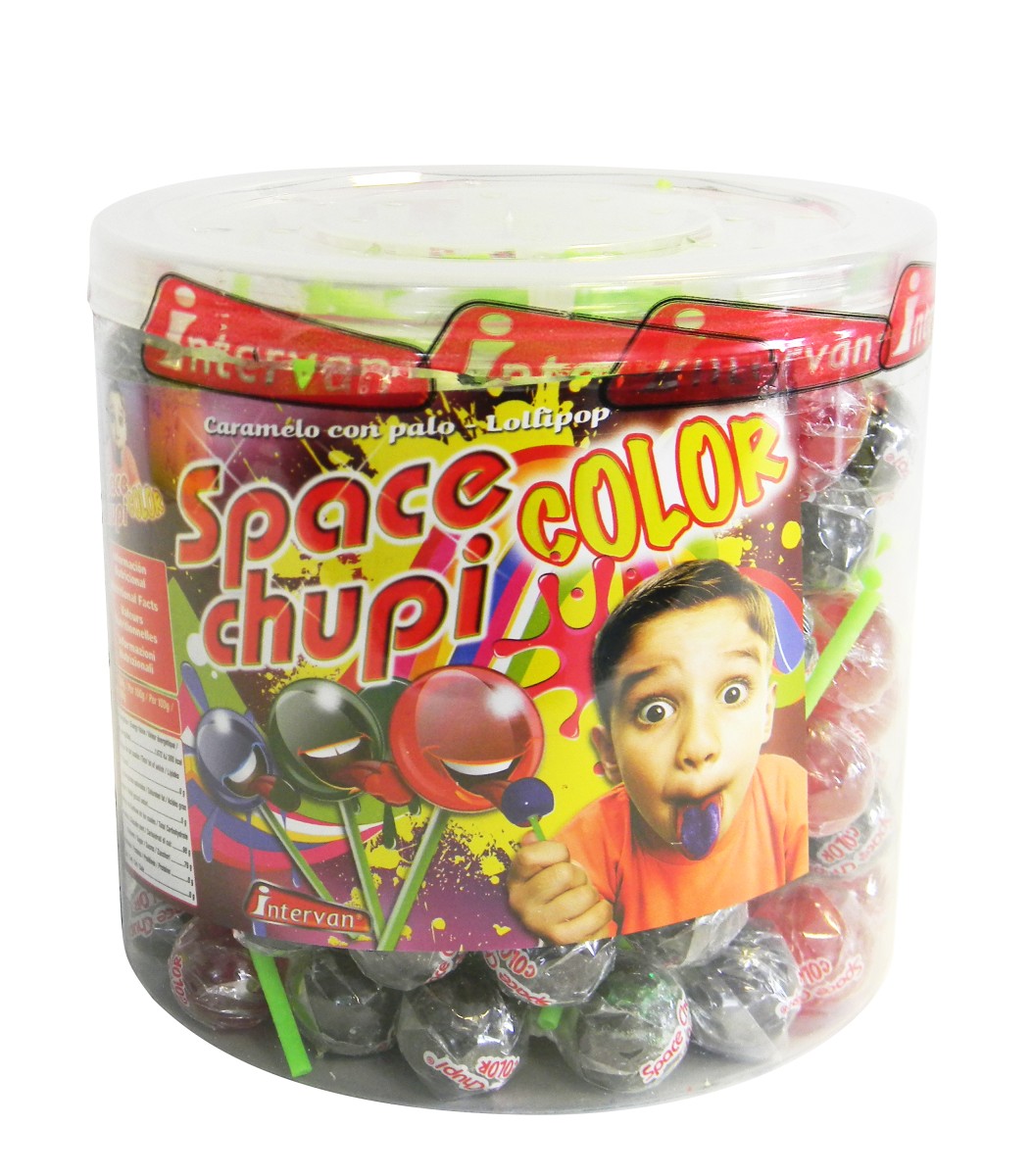 Space Chupi Color farbiaca lízanka - 150 ks