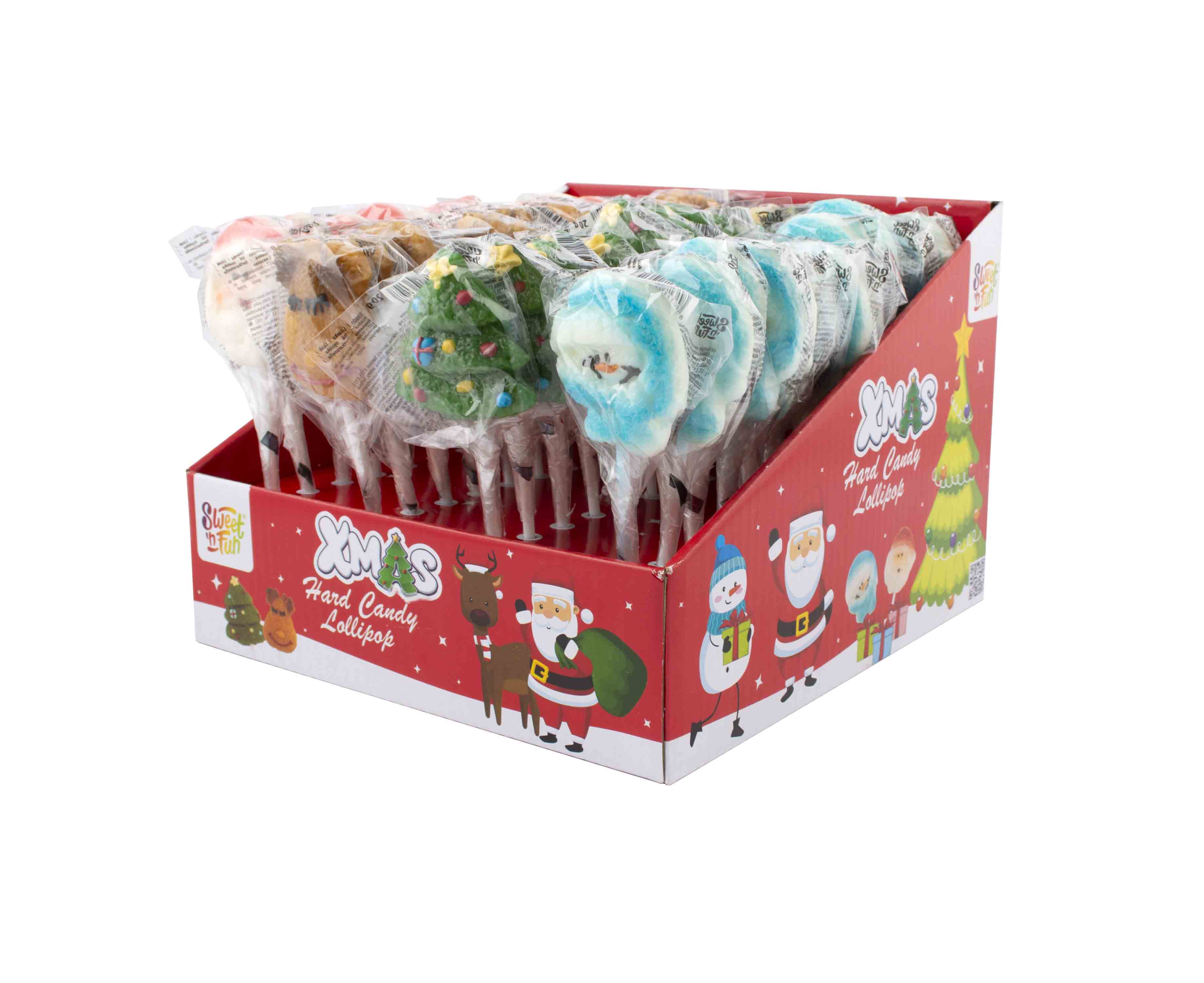 Xmas Hard Candy lízanka - 48 ks 