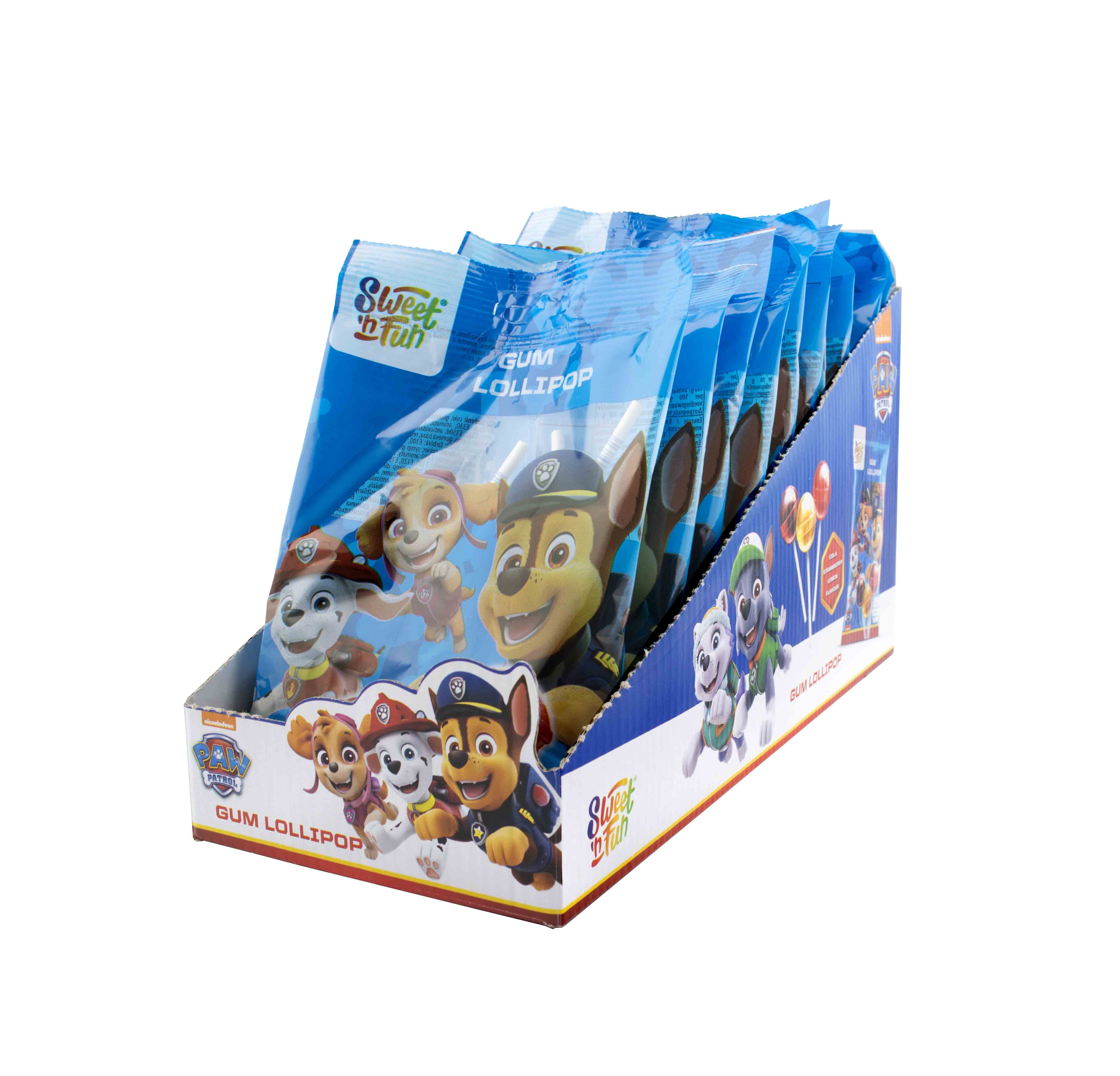 Paw Patrol Gum Lollipop - 10 ks