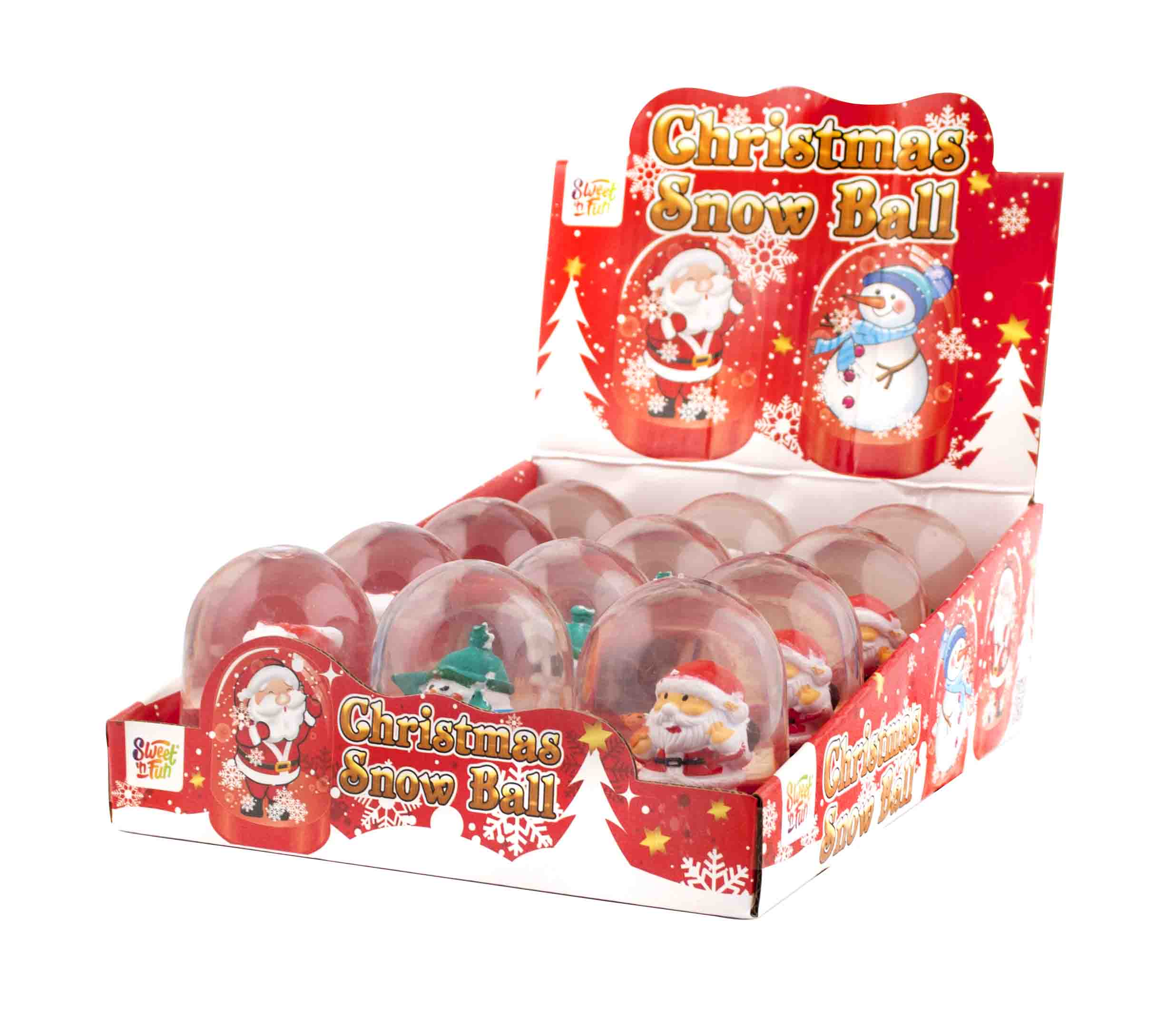 Christmas Snow Ball, hračka s cukr. - 12 ks