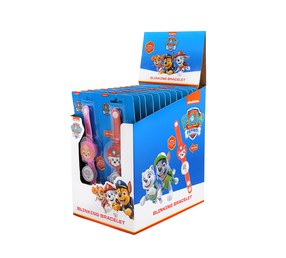 Paw Patrol svietiace hodinky s cukr. - 24 ks