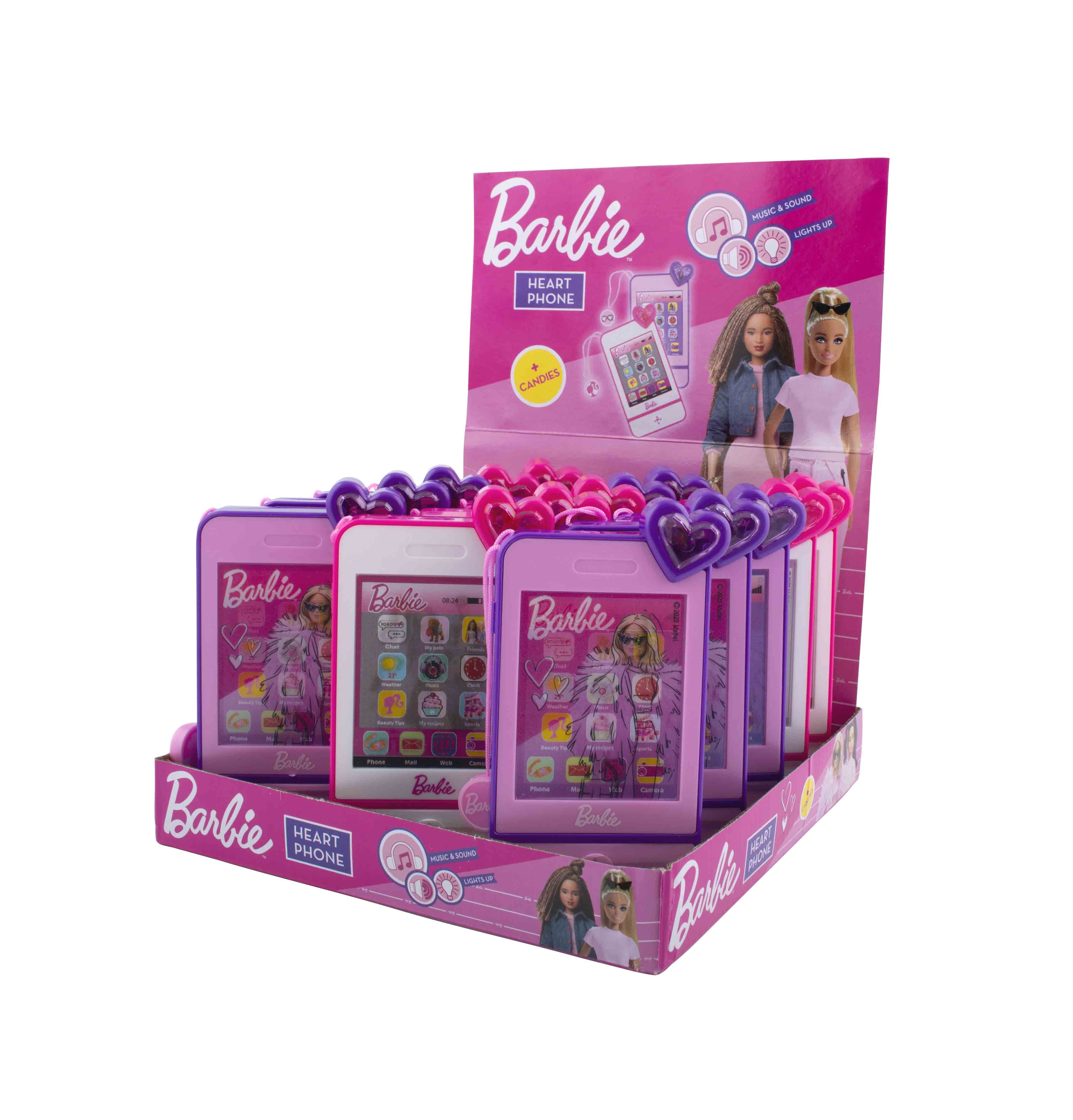 Barbie Heart Phone telefón s cukr. - 15 ks