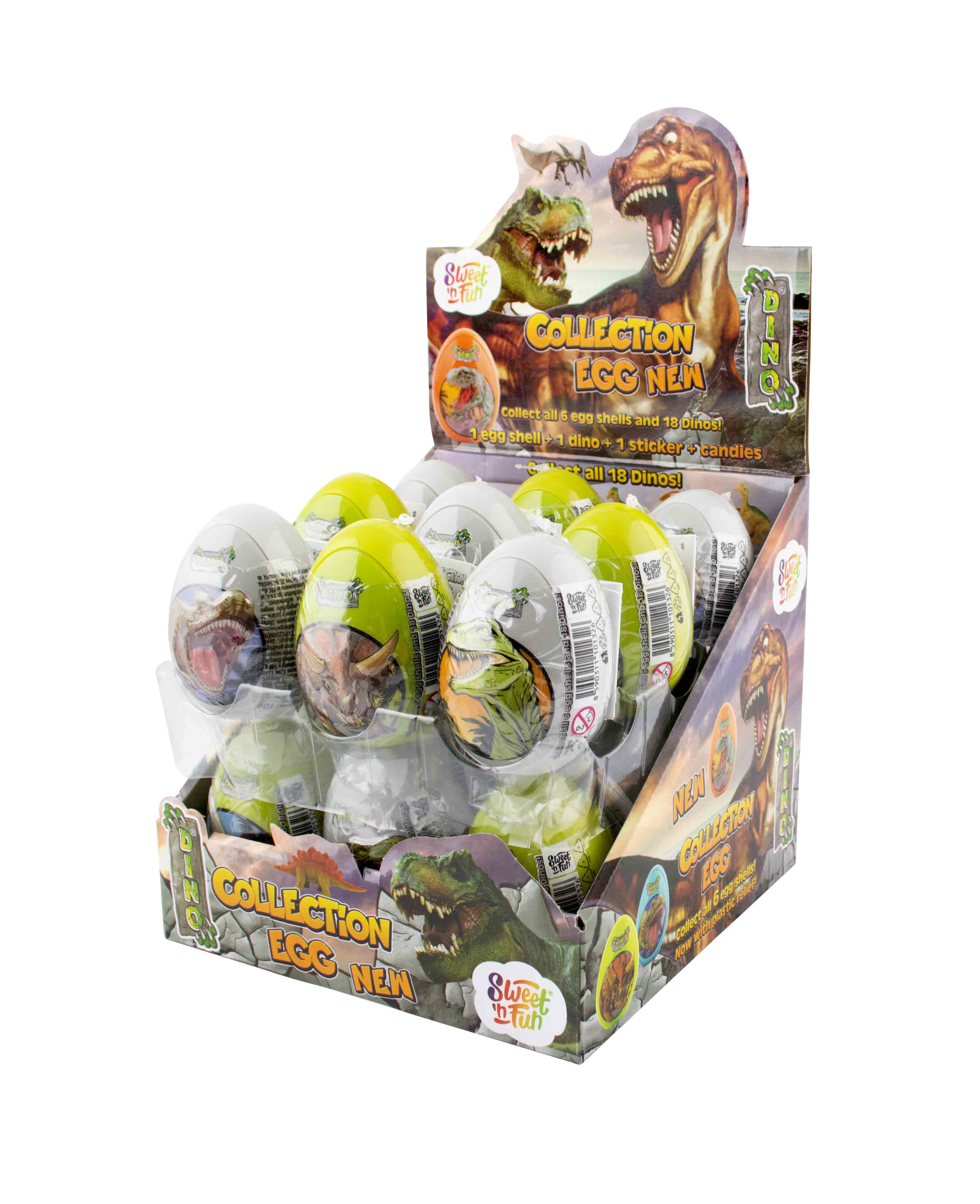 Dino Egg vaj. s cukr. - 18 ks