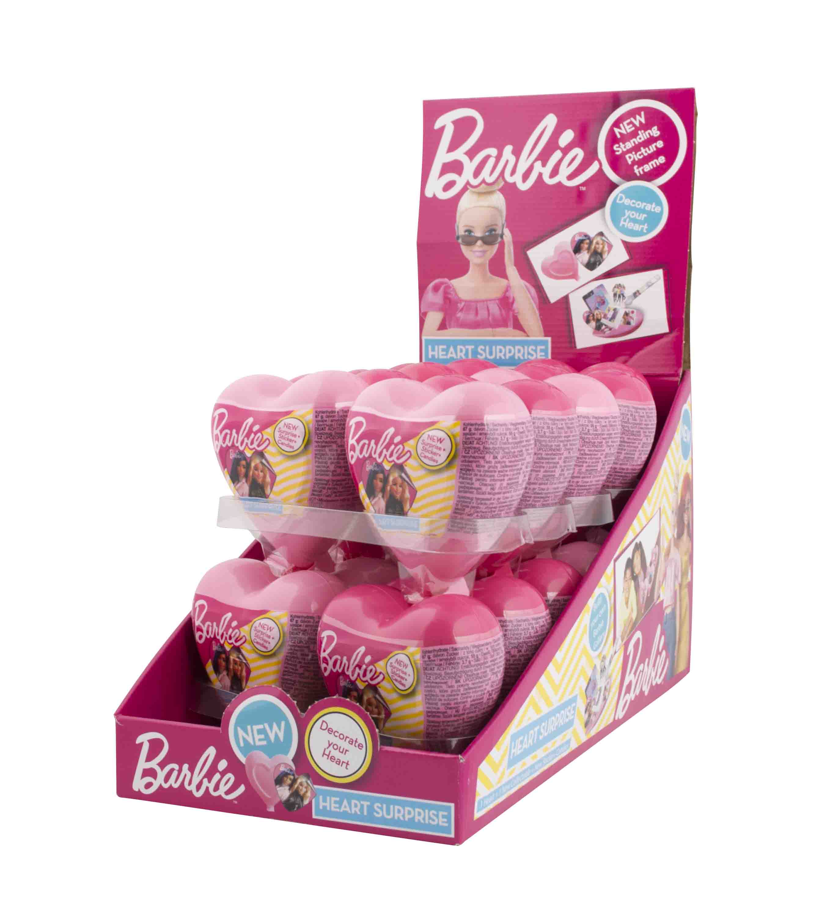 BARBIE srdce s cukríkmi - 18 ks