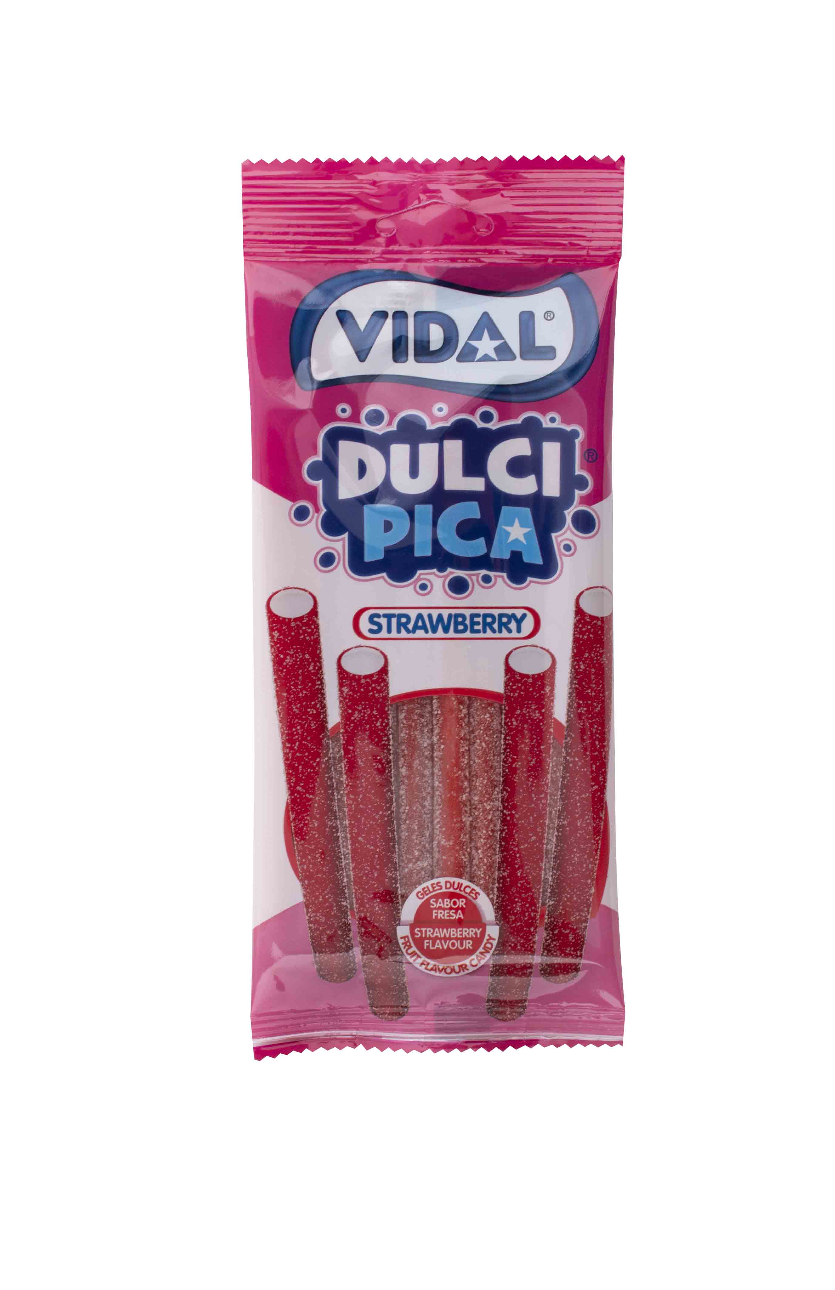 VIDAL 90g kyslé jahodové pelendreky - 14 ks