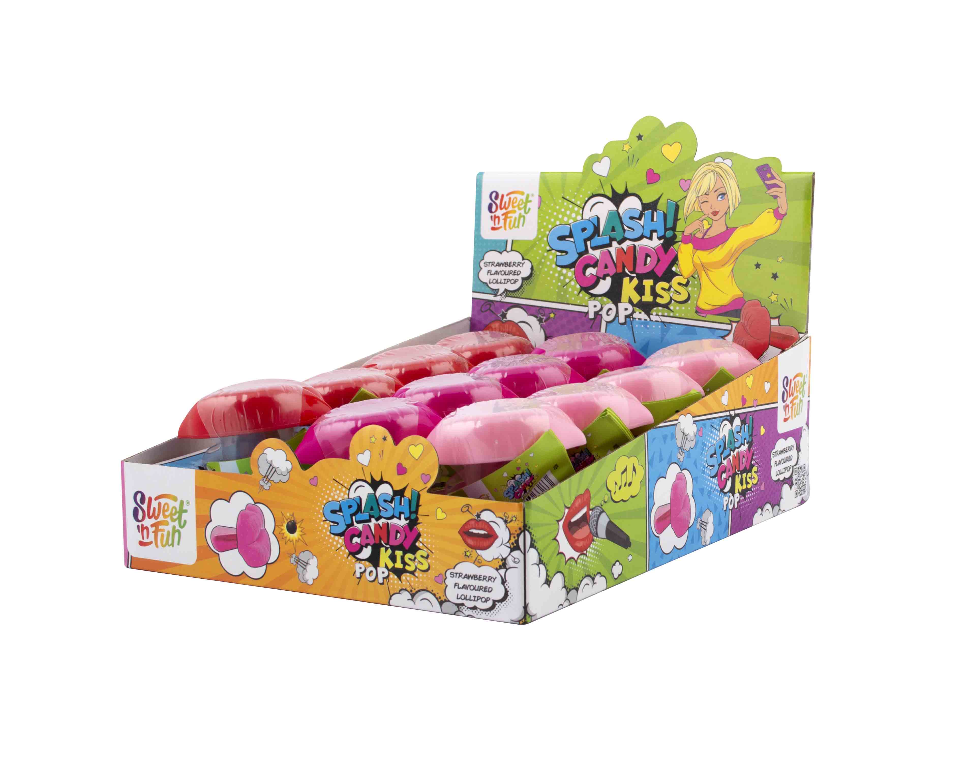 Splash Candy Kiss Pop - 12 ks