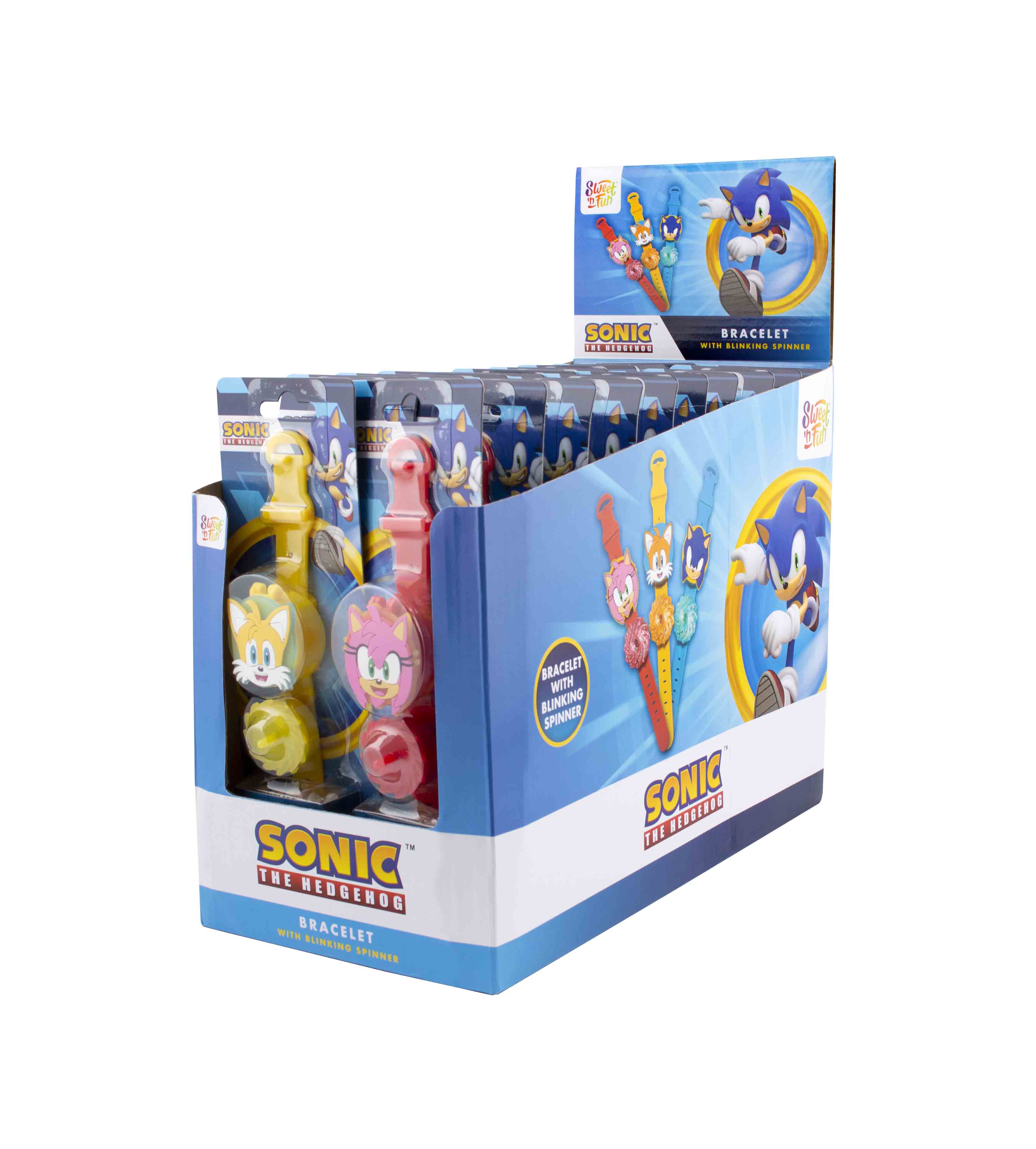 Sonic hodinky+svietiaci disk s cukr. - 20 ks