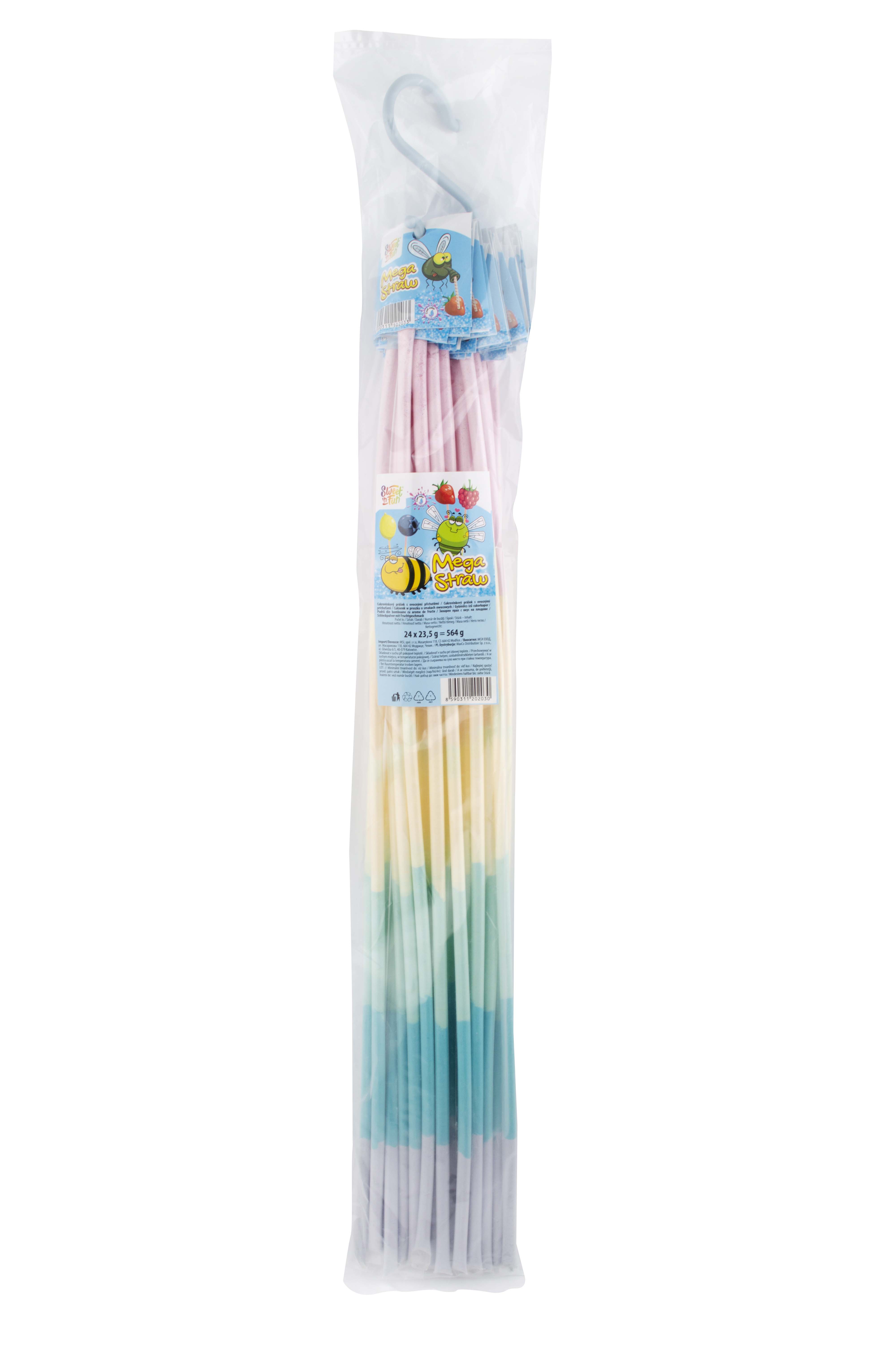 Mega Straws slamky s práškom - 24 ks