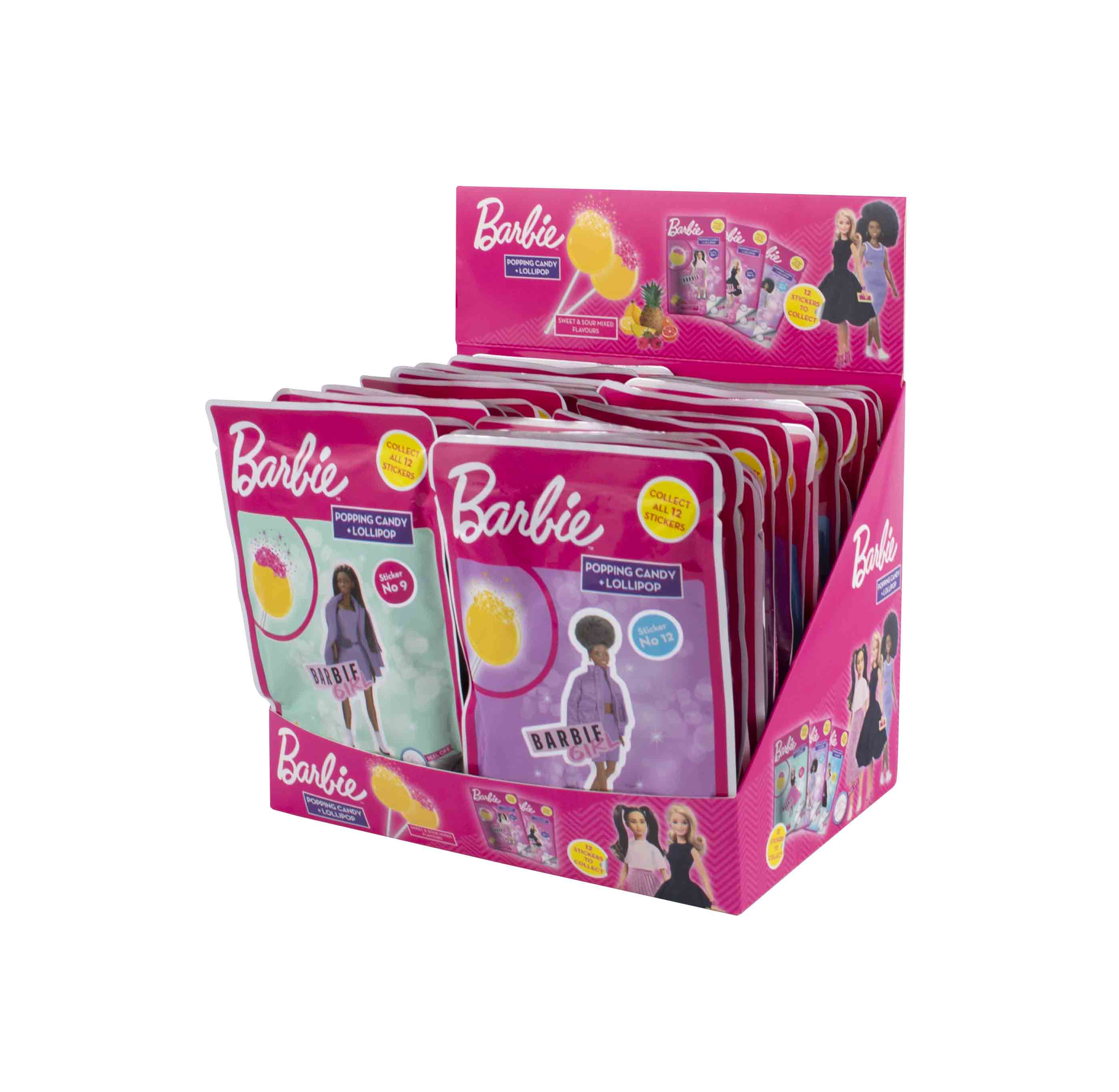 Barbie popping lízanka - 36 ks