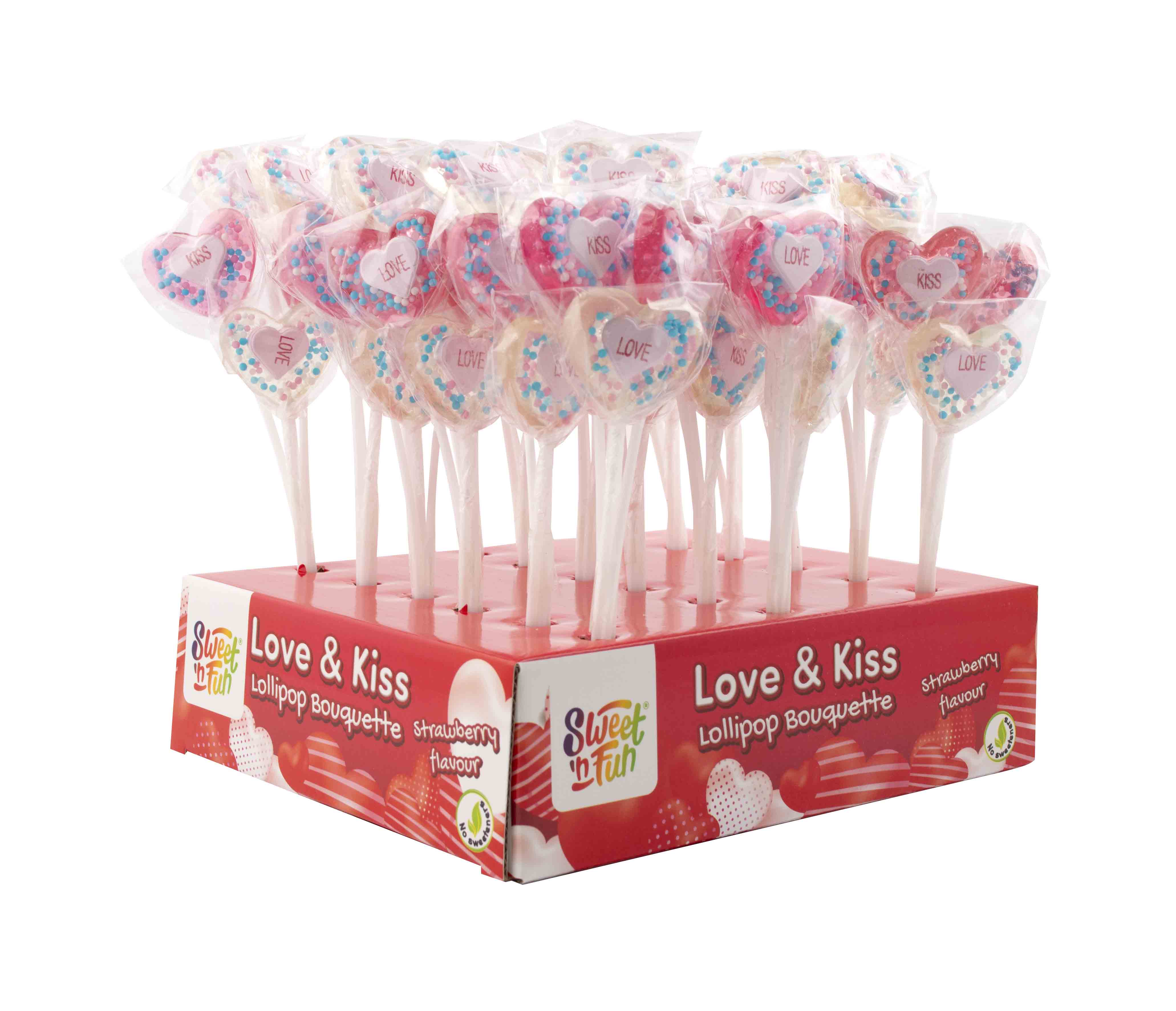 Love & Kiss lízanky 4x10g - 18 ks