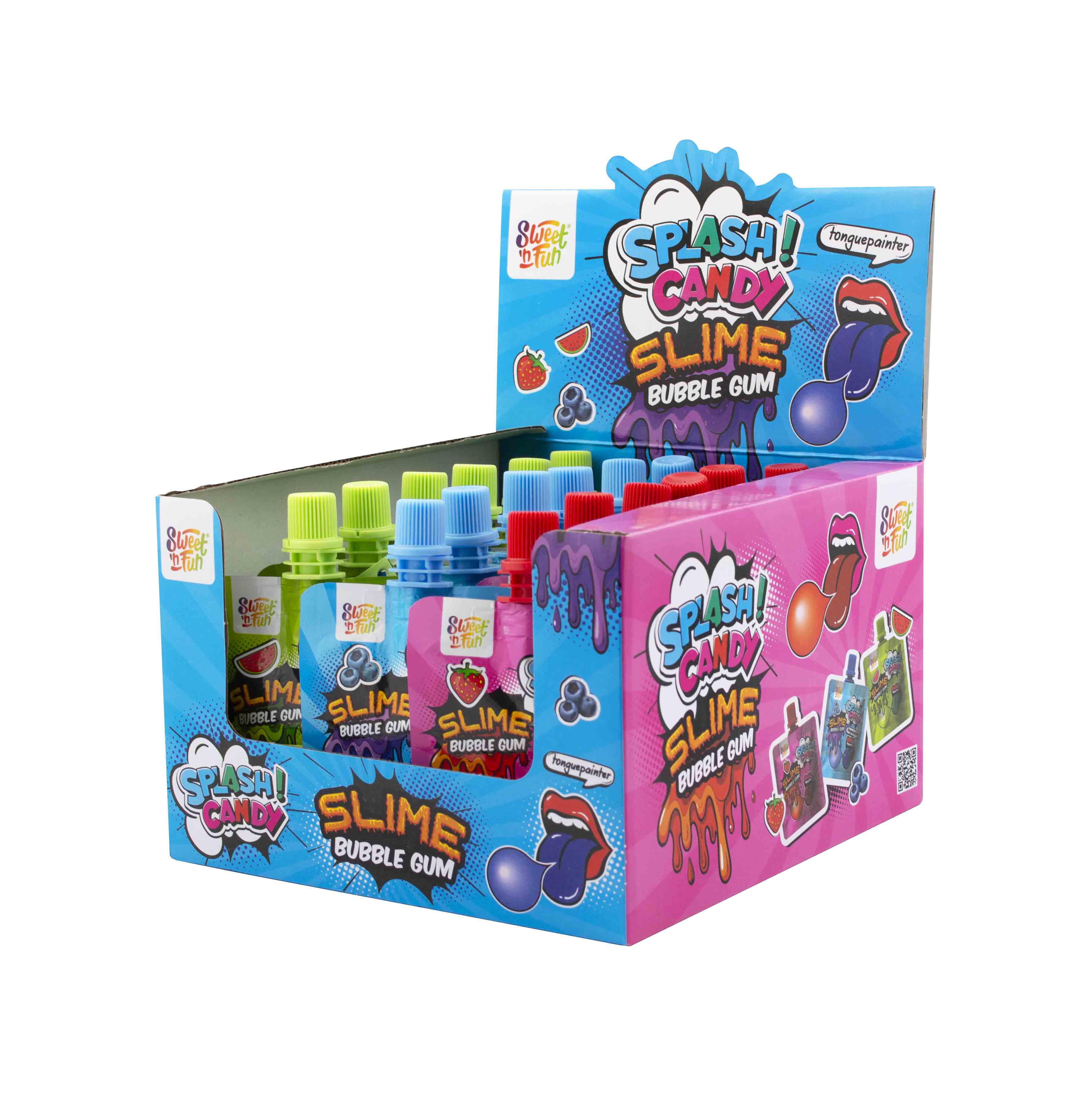 Splash Candy slime bubble gum - 18 ks