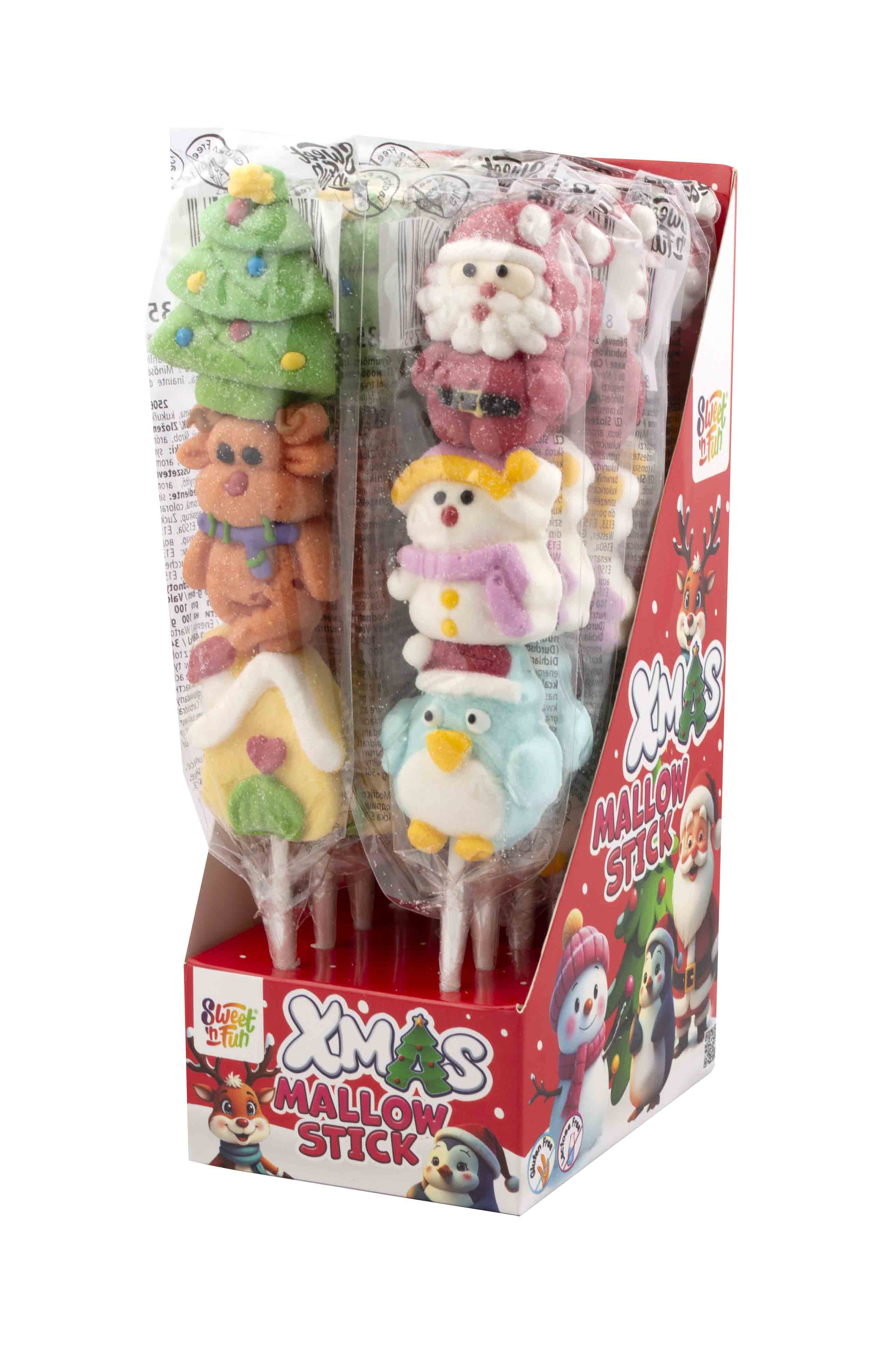 Xmass mallow stick  - 12 ks