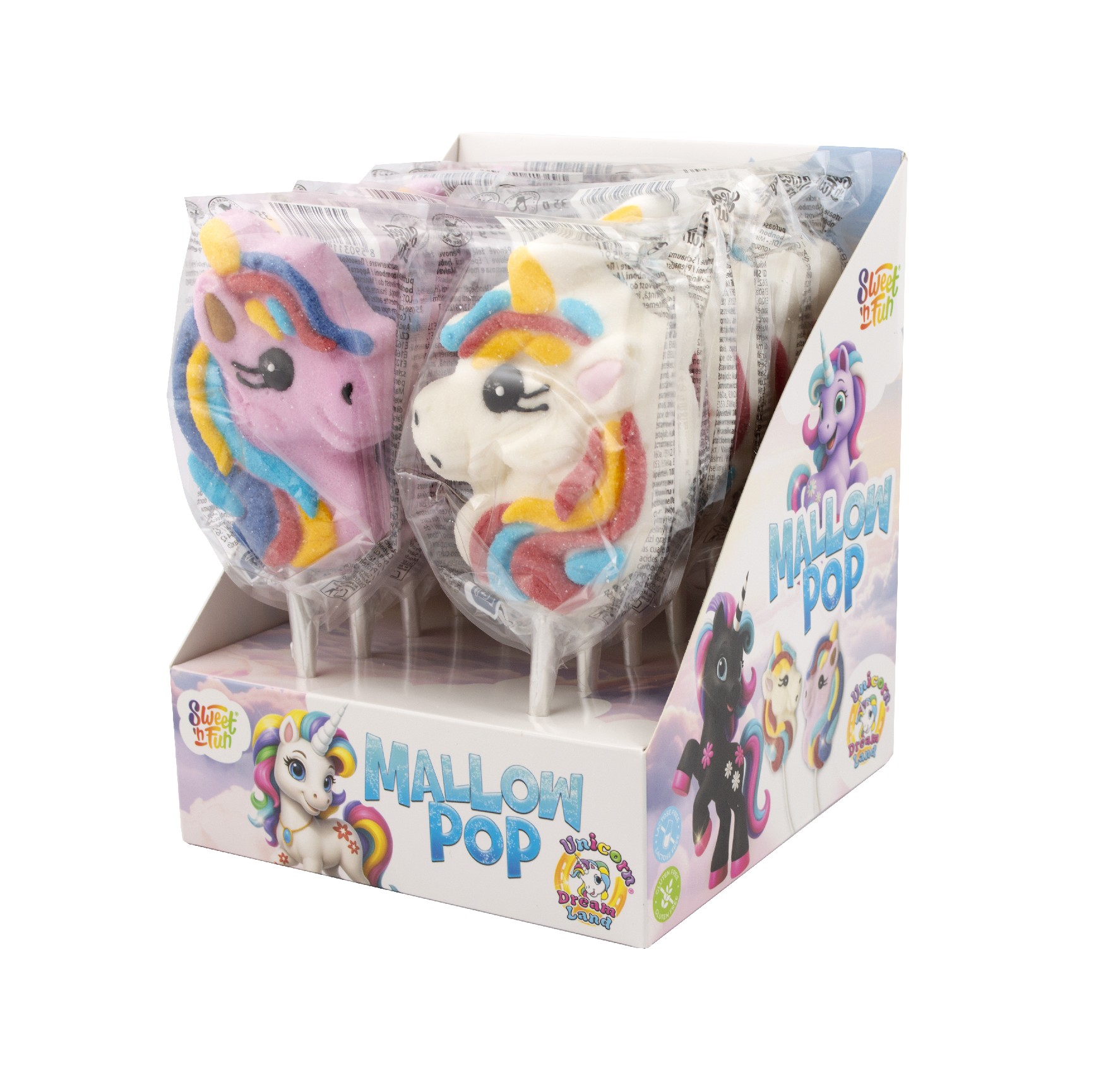 Unicorn Mallow Pop lízanka - 12 ks