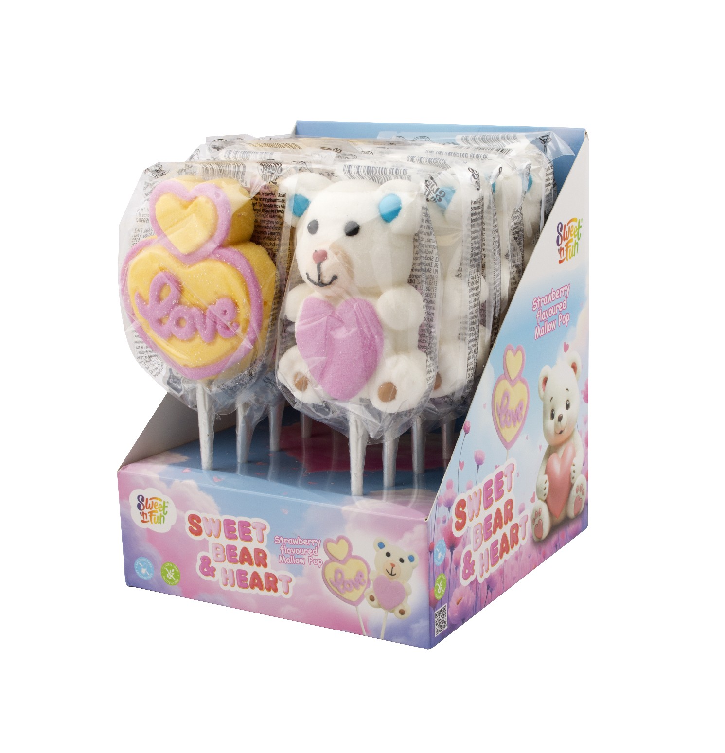 Sweet Bear & Heart lízanka - 12 ks