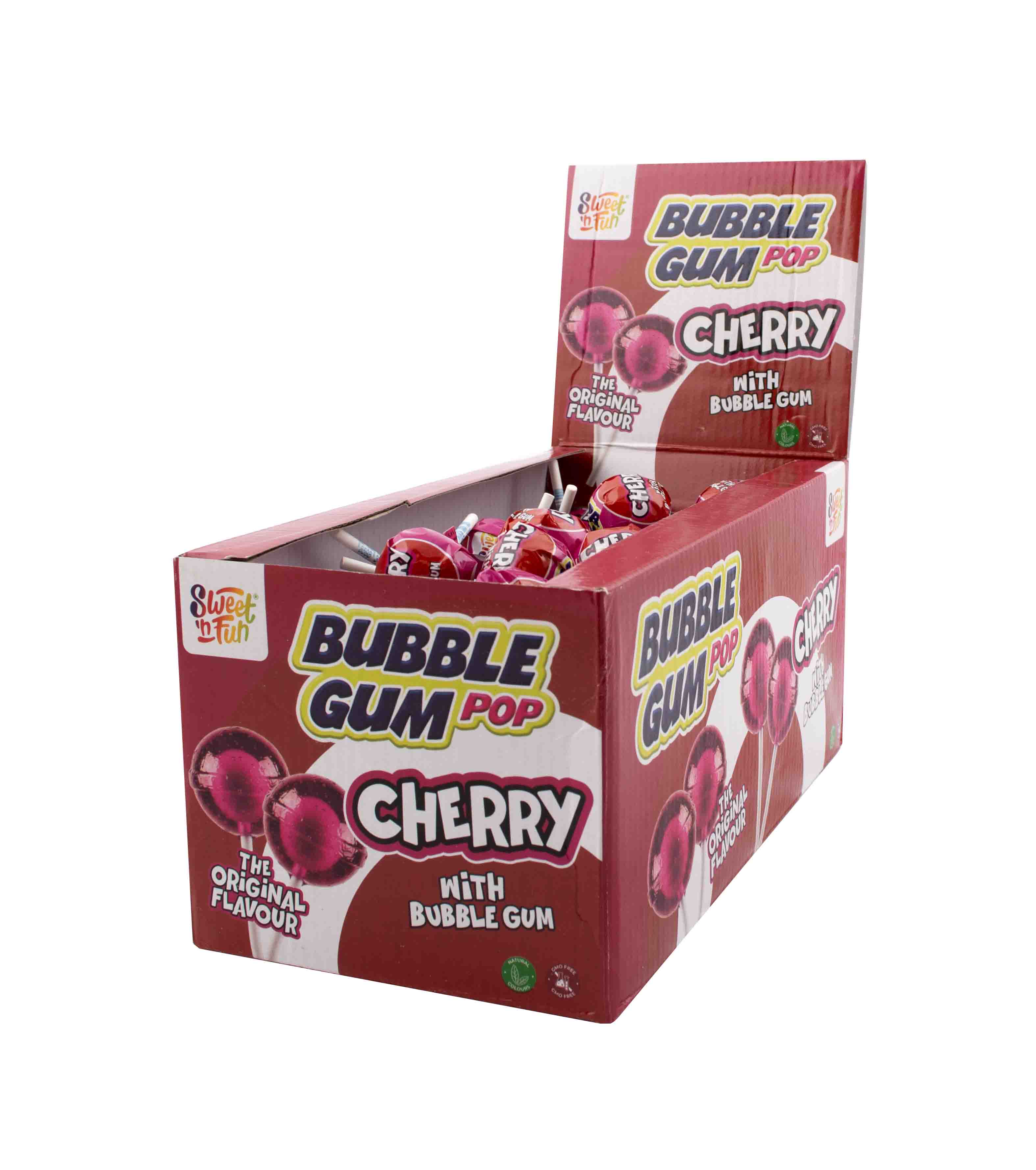 Cherry Bubble Gum lízanka - 100ks